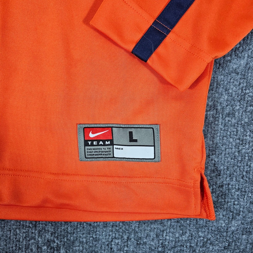 Nike Syracuse Orange Dri-FIT 1/4 Zip Pullover Mens Large Orange Navy Training - Picture 2 of 6